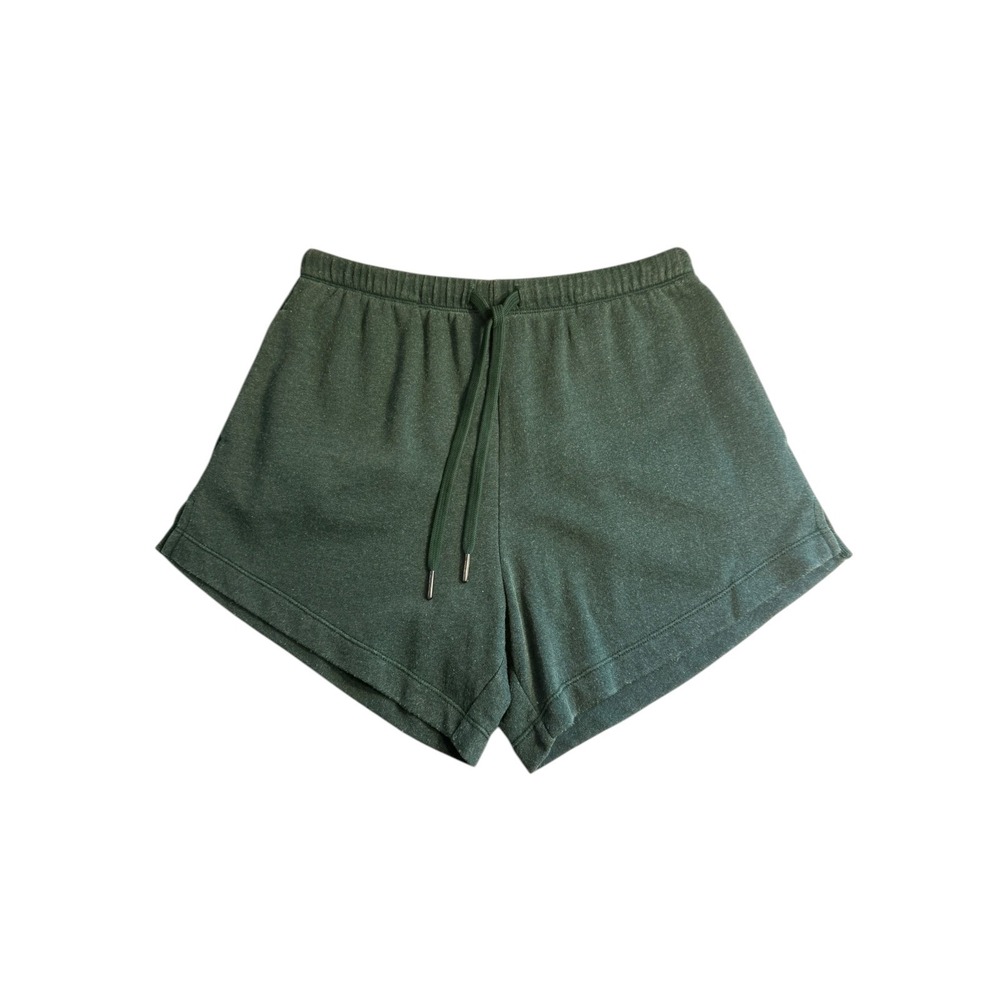 Treasure & Bond Womens Small Dark Green Heathered Drawstring Lounge Sweat Shorts